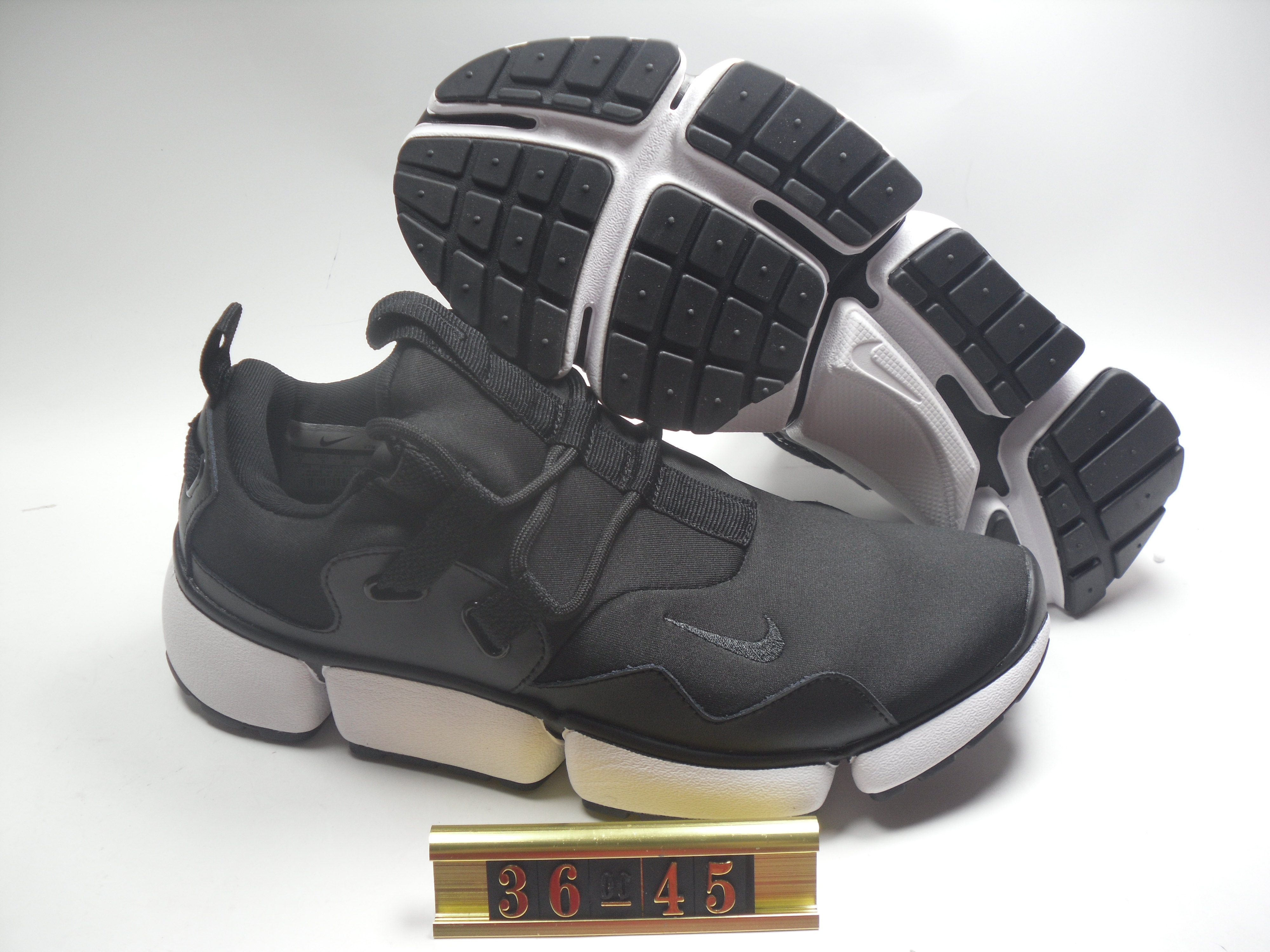 Women Nike Air Huarache 5 All Black White Shoes